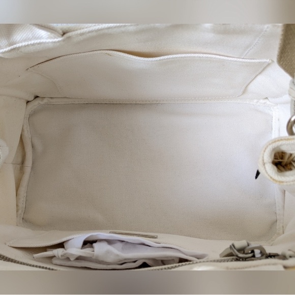 Prada Feather Trimmed Canapa Fringe Purse - Picture 6 of 16